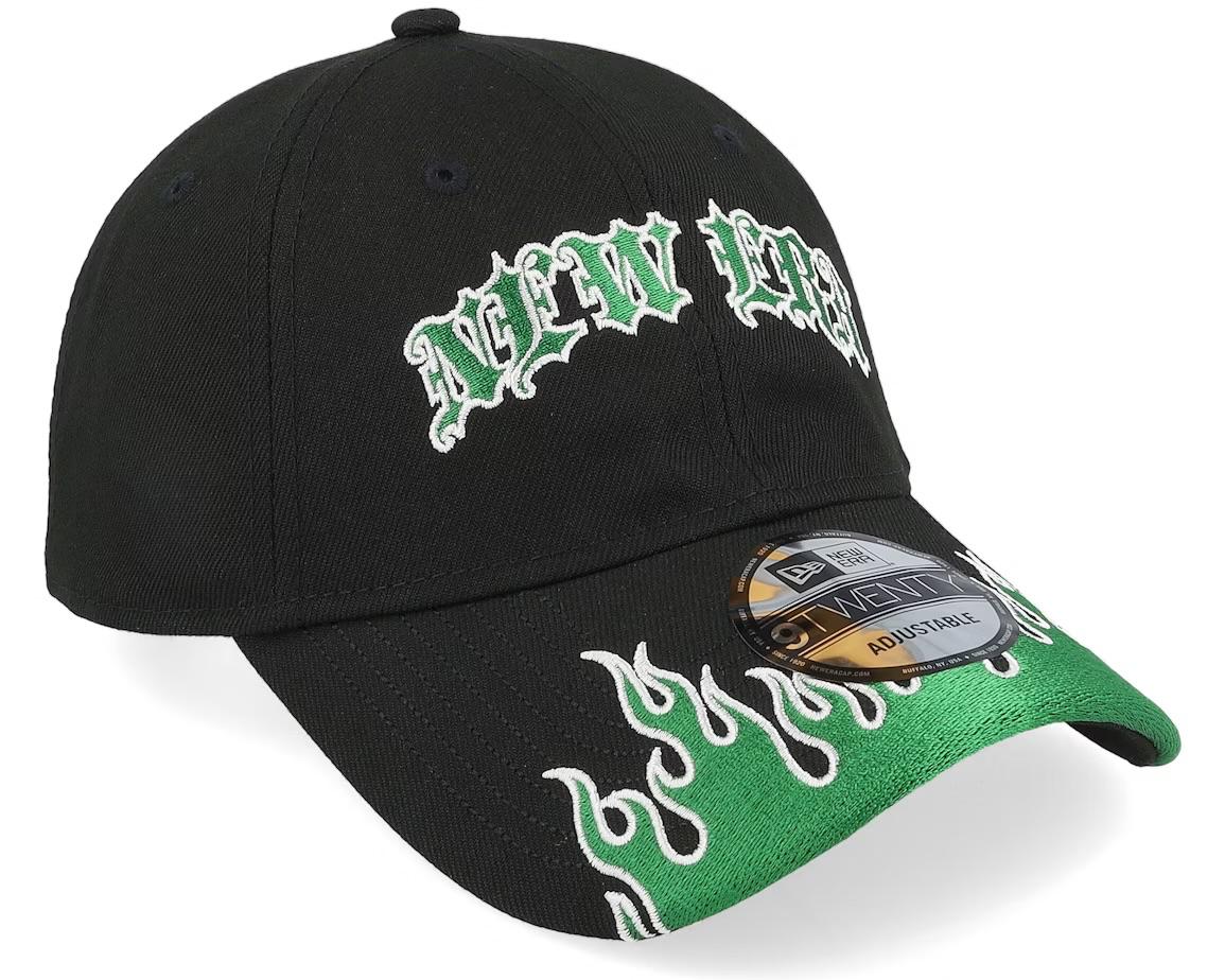 New Era Cap Green Flames