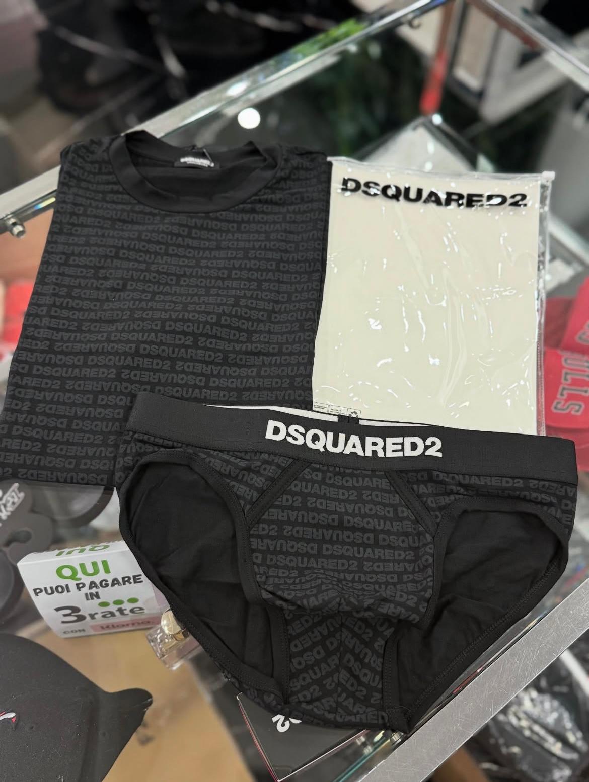 Dsquared2 Coordinato T-Shirt e Slip - TedescoStore